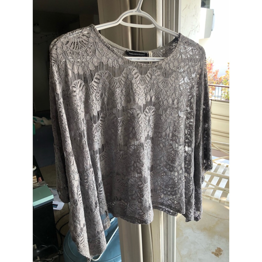 Crochet grey shirt